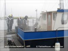 Foto behorende bij Scheepsbrand in Herkingen